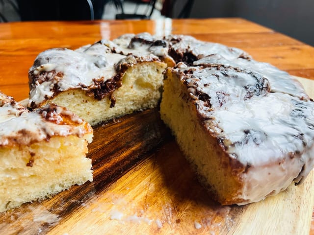 Cinnamon Sugar Glaze Focaccia.